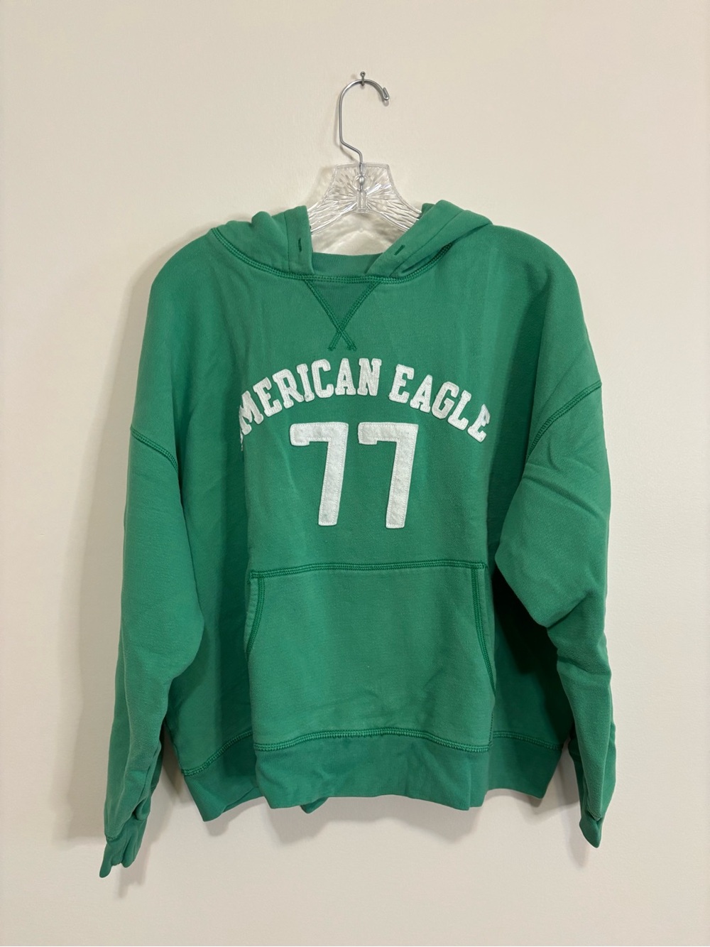 American Eagle Outfitters Green Logo Pullover Hoodie - Picture 2 of 6